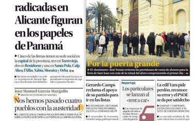 La Feria de Hogueras 2016 ocupa las portadas de los principales periódicos de la ciudad