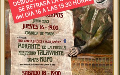 Debido a la ola de calor, la corrida del Corpus se retrasa media hora
