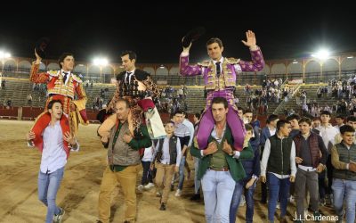 Triple puerta grande en Toledo con una noble corrida de Alcurrucen